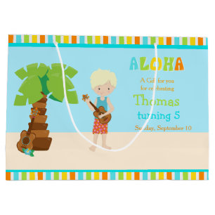 Aloha Blonde Boy Danke Große Geschenktüte