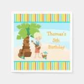 Aloha Blonde Hair Boy Party Serviette (Vorderseite)