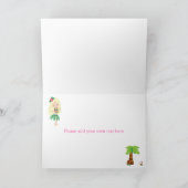 Aloha Blonde Hair Girl Karte (Innenseite)