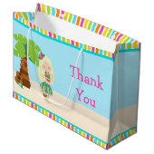 Aloha Blonde Hair Girl Vielen Dank Große Geschenktüte (Vorderseite Schrägansicht)