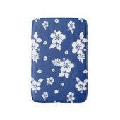 Aloha Blue Classic Hawaiian Seamless Pattern Badematte (Vorderseite Vertikal)