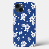 Aloha Blue Classic Hawaiian Seamless Pattern Case-Mate iPhone Hülle (Rückseite)
