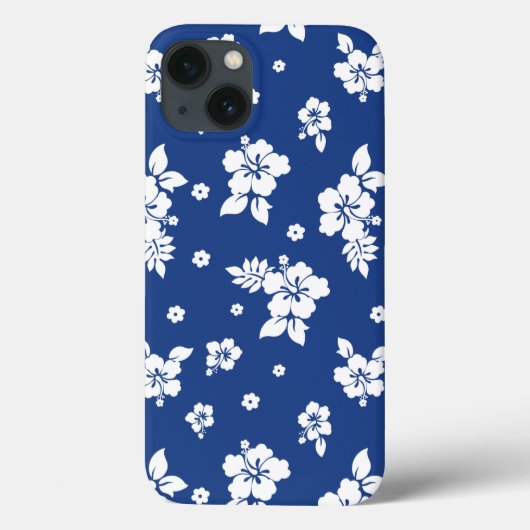 Aloha Blue Classic Hawaiian Seamless Pattern Case-Mate iPhone Hülle (Rückseite)