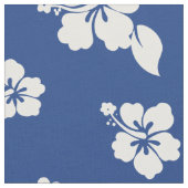 Aloha Blue Classic Hawaiian Seamless Pattern Stoff (Nahaufnahme)