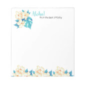 Aloha! Blume Garden 5.5" x 6" Notepad - 40 Seiten Notizblock (Vorderseite)
