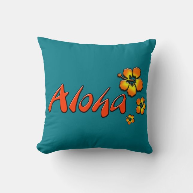Aloha Blume Kissen (Vorderseite)