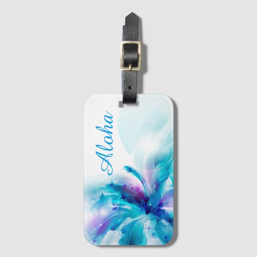 Aloha BlumenGepäckanhänger Gepäckanhänger (Vorderseite Vertikal)