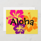 Aloha Bold Blume Postcard Postkarte (Vorne/Hinten)