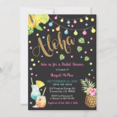 Aloha Bridal Shower Invitation, Hawaiian Luau Einladung (Vorderseite)