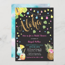 Aloha Bridal Shower Invitation, Hawaiian Luau Einladung