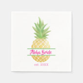 Aloha Bride Pineaple-Brautparty Serviette (Vorderseite)