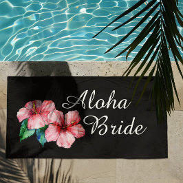 Aloha Bride Pink Tropical Floral Strandtuch