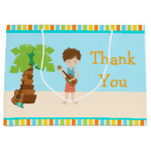 Aloha Brünett Boy Danke Große Geschenktüte (Vorderseite)