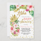Aloha CACTUS Ananas Baby Dusche Einladungskarte Einladung (Vorderseite)