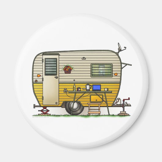 Aloha Camper Trailer Magnet (Vorne)