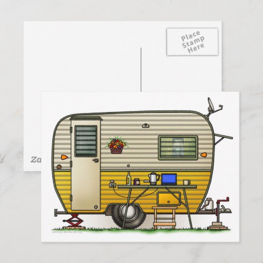Aloha Camper Trailer Postkarte (Vorne/Hinten)