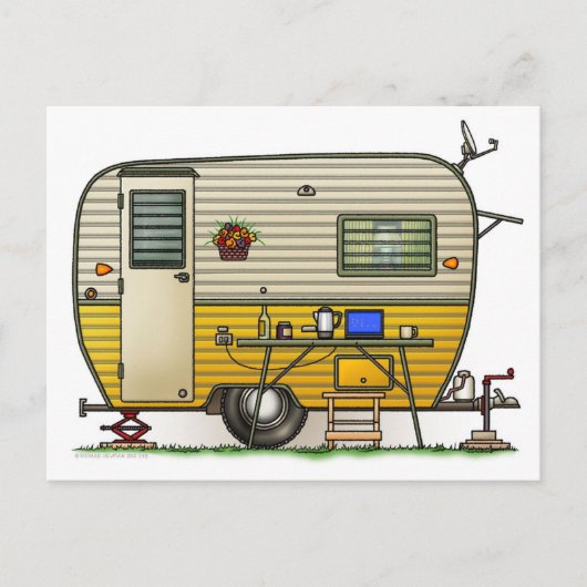 Aloha Camper Trailer Postkarte (Vorderseite)