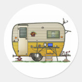 Aloha Camper Trailer Runder Aufkleber (Vorderseite)