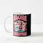 Aloha Christmas Santa Claus Surfing Hawaiian Mele  Kaffeetasse (Links)
