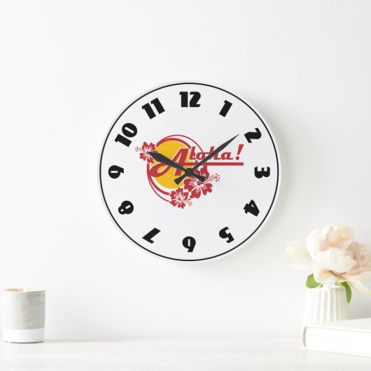 Aloha Clock Große Wanduhr (Zuhause)