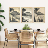 Aloha Coast – Retro Hawaii Travel  Bilderwand Sets