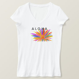 Aloha Colorful Tropical Blume T-Shirt