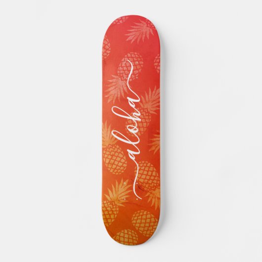 Aloha coole, schicke Ananas Skateboard (Vorderseite)
