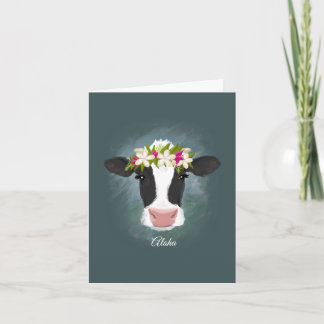 Aloha Cow - Benutzerdefinierte Note Card Karte