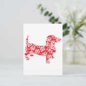 Aloha Dackel Dackel Postkarte (Stehend Vorderseite)