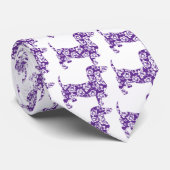 Aloha-Dackel-Lila Krawatte (Gerollt)