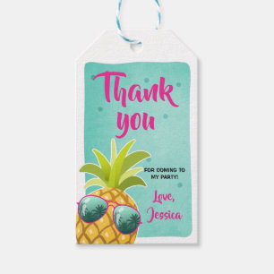 Aloha danke tags Tropical Pineaple Luau Geschenkanhänger