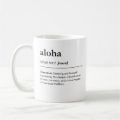 Aloha Definition, hawaiianisches Grußwörterbuch Kaffeetasse (Links)
