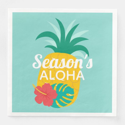 Aloha der Saison | Hawaiisch Serviette (Vorderseite)