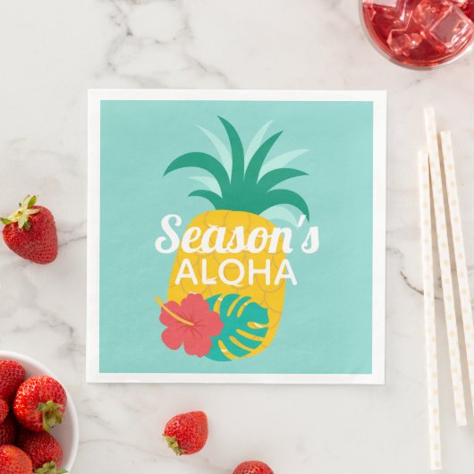Aloha der Saison | Hawaiisch Serviette (Beispiel)