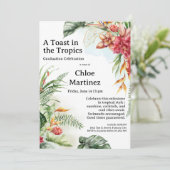 Aloha Diploma! Tropical Graduation Pool Party Einladung (Stehend Vorderseite)