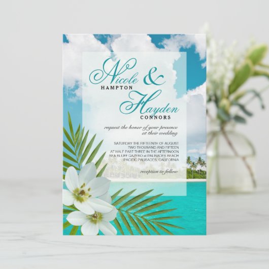 Aloha Einladung (Stehend Vorderseite)