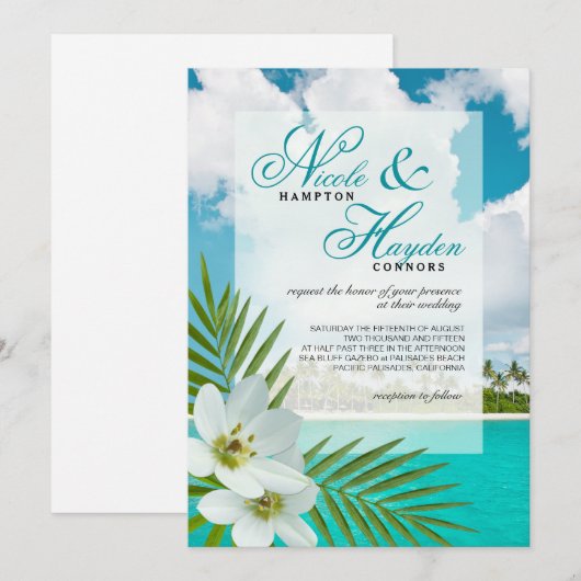 Aloha Einladung (Vorne/Hinten)