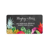 Aloha Elegant Address Wedding Labels Stickers Luau Adressaufkleber (Vorne)