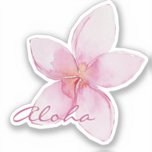Aloha! Exotische hawaiianische Blume Aufkleber