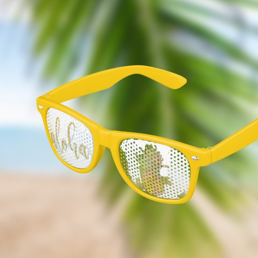 Aloha extravagante Imitate Glitzer Pastellananas Sonnenbrille