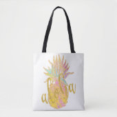 Aloha extravagante Imitate Glitzer Pastellananas Tasche (Vorderseite)