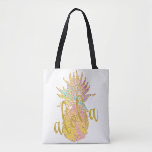 Aloha extravagante Imitate Glitzer Pastellananas Tasche