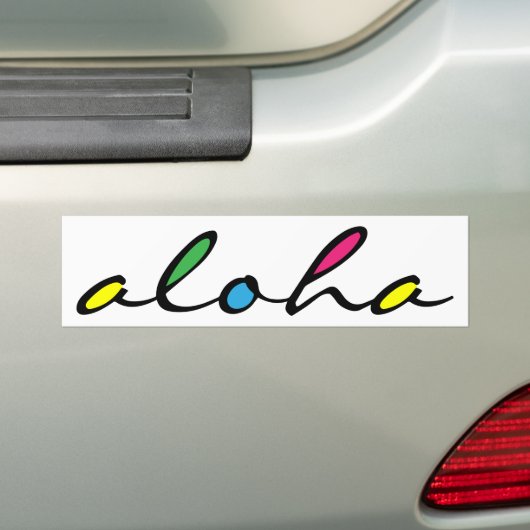 ALOHA farbig Autoaufkleber (Auf Auto)