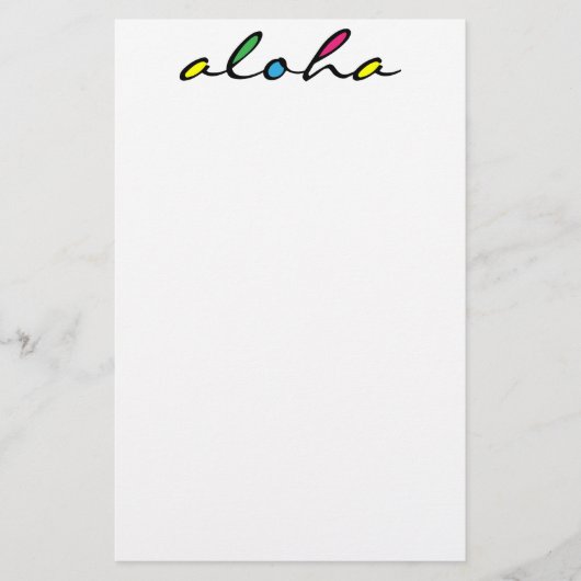 ALOHA farbig Briefpapier (Vorderseite)