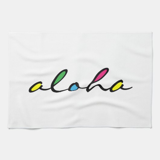 ALOHA farbig Handtuch (Horizontal)