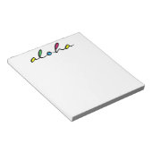 ALOHA farbig Notizblock (angewinkelt)