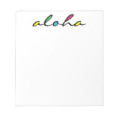 ALOHA farbig Notizblock (Vorderseite)