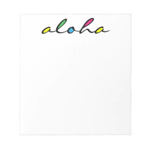 ALOHA farbig Notizblock
