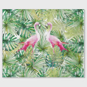 Aloha Flamingo Bird Animal in Dschungel Geschenkpapier (Flach)