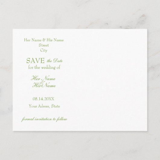 Aloha Flamingo Tropical Beach Save the Date Ankündigungspostkarte (Rückseite)